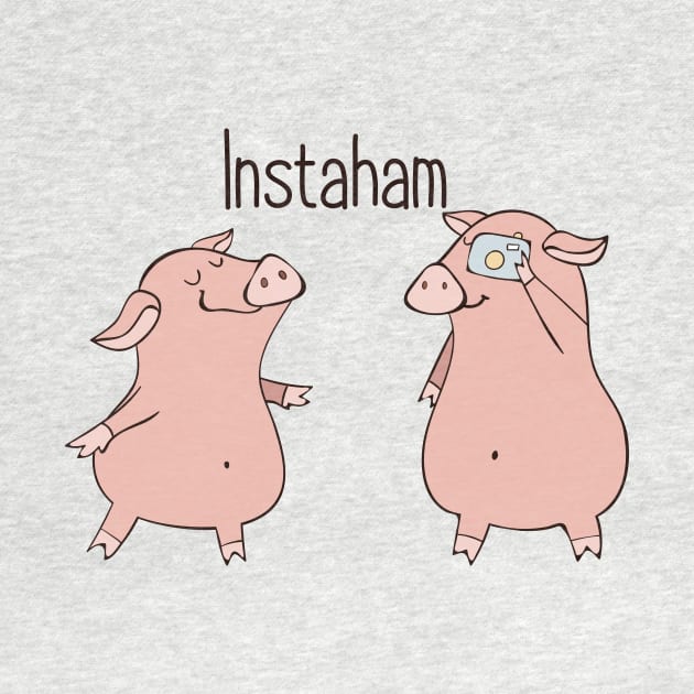 Instaham- Funny Pig Selfie Gift by Dreamy Panda Designs